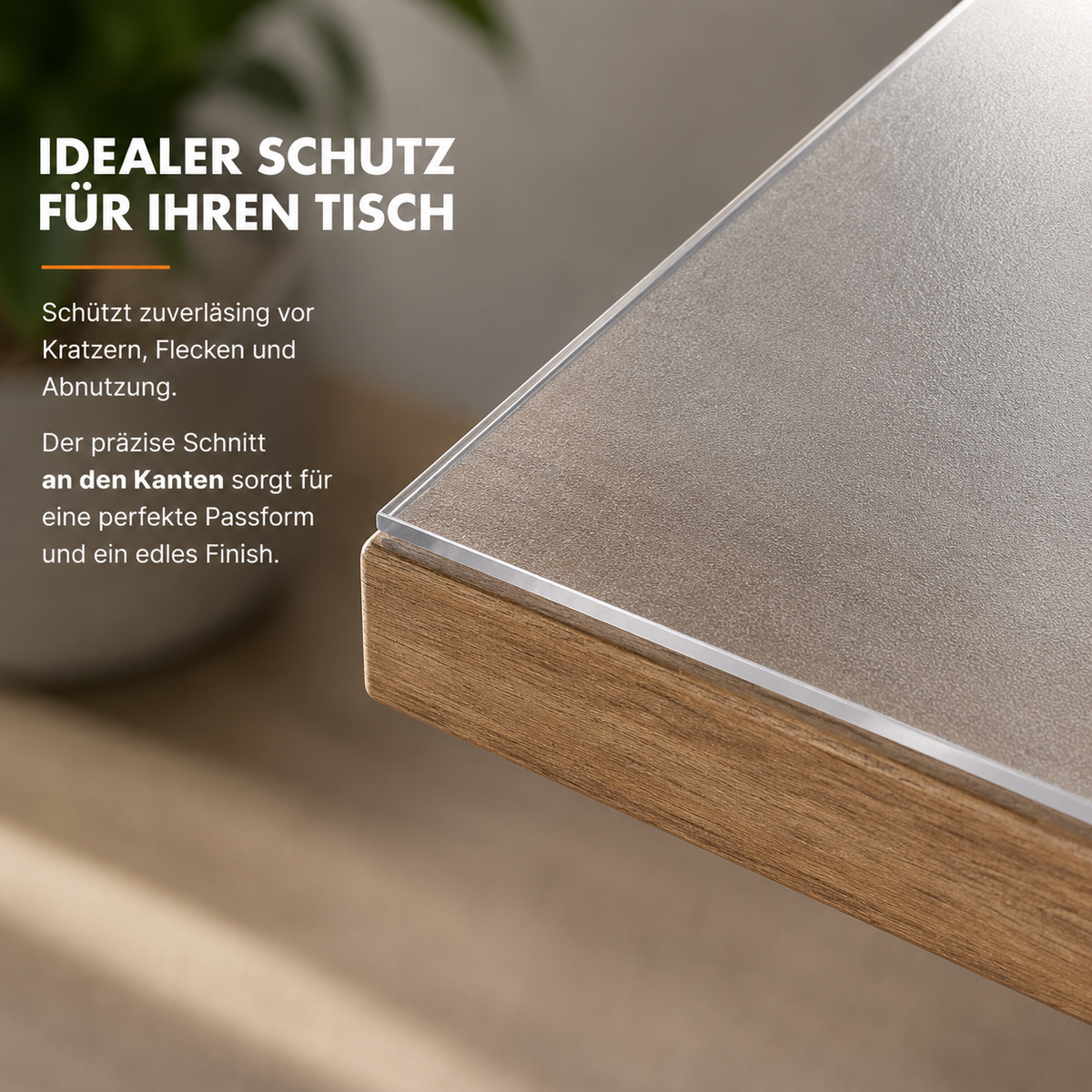Feinmattierte Tischfolie 45°