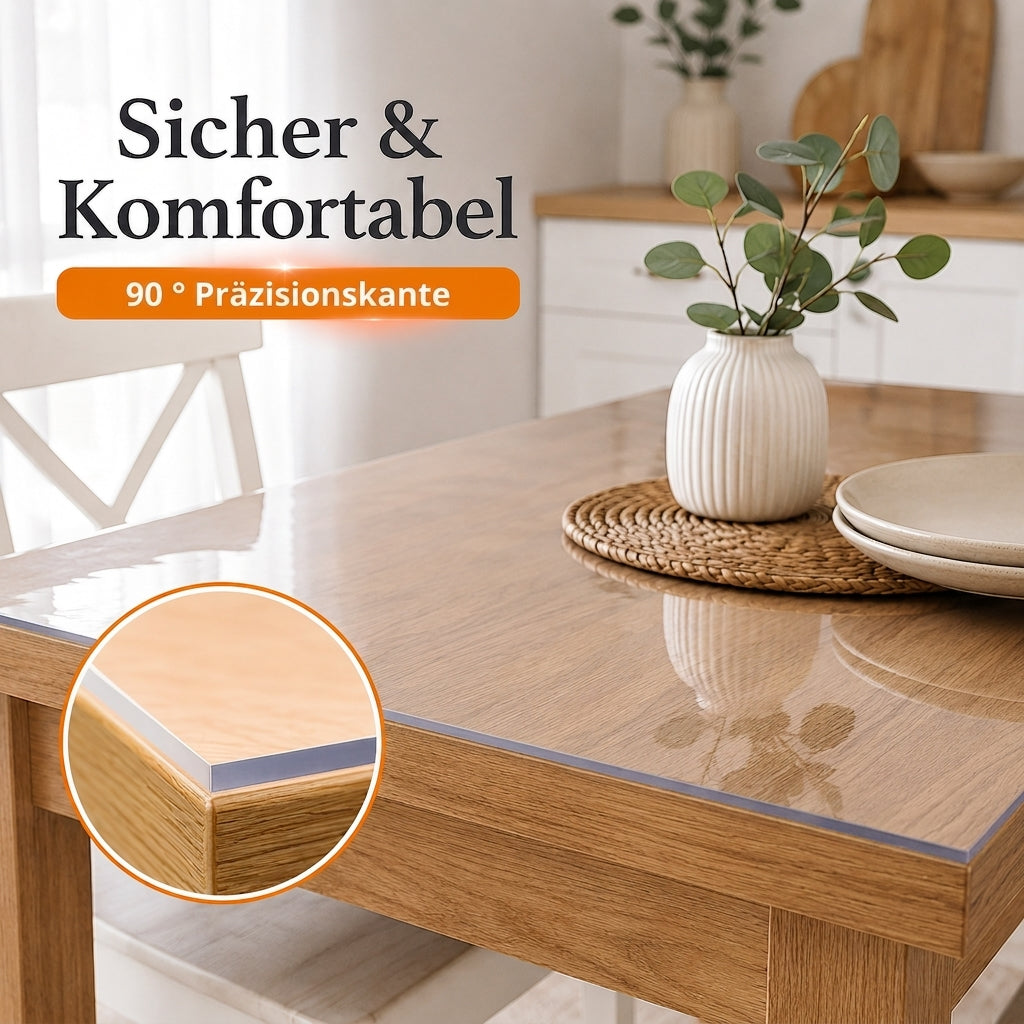 Tischfolie transparent 90°